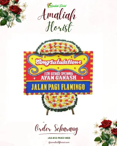 Bunga Papan Congratulation di Danau Tundai